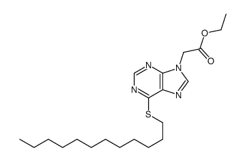 ethyl 2-(6-dodecylsulfanylpurin-9-yl)acetate Structure