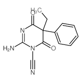 1(4H)-Pyrimidinecarbonitrile,2-amino-5-ethyl-5,6-dihydro-4,6-dioxo-5-phenyl- structure