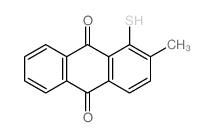 2-methyl-1-sulfanyl-anthracene-9,10-dione structure