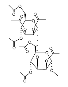 2,3,4,6-tetra-O-acetyl-α-D-mannopyranose-(1-3)-methyl 2,4,6-tri-O-acetyl-α-D-mannopyranoside Structure