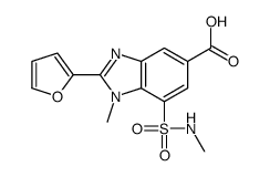 2-(furan-2-yl)-1-methyl-7-(methylsulfamoyl)benzimidazole-5-carboxylic acid结构式