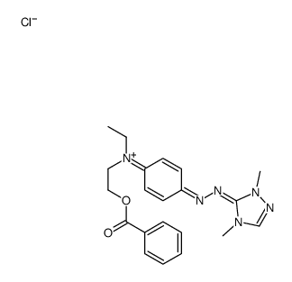 2-[4-[(2,4-dimethyl-1,2,4-triazol-4-ium-3-yl)diazenyl]-N-ethylanilino]ethyl benzoate,chloride结构式