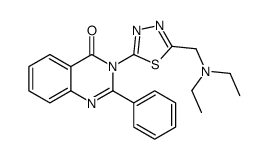 3-[5-(diethylaminomethyl)-1,3,4-thiadiazol-2-yl]-2-phenylquinazolin-4-one结构式