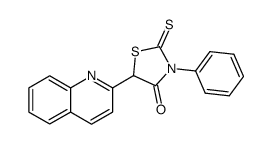 3-phenyl-5-(2-quinolyl)rhodanine Structure