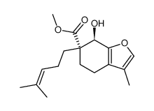 4,5,6,7-Tetrahydro-7β-hydroxy-6β-(methoxycarbonyl)-3-methyl-6α-(4-methyl-3-pentenyl)-1-benzofuran Structure