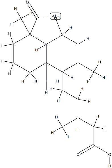 2a,3,4,5,5a,6,8a,8b-Octahydro-β,2a,5a,7-tetramethyl-2-oxo-2H-naphtho[1,8-bc]furan-6-pentanoic acid结构式