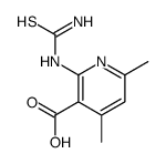 3-Pyridinecarboxylicacid,2-[(aminothioxomethyl)amino]-4,6-dimethyl-(9CI) structure