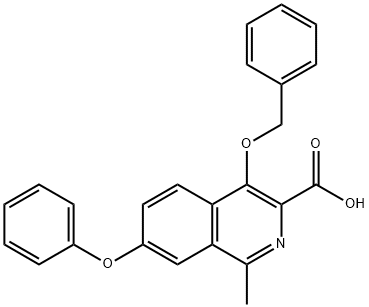 4-(benzyloxy)-1-methyl-7-phenoxyisoquinoline-3-carboxylic acid结构式