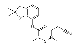 (2,2-dimethyl-3H-benzofuran-7-yl) N-(2-cyanoethyl-methyl-amino)sulfany l-N-methyl-carbamate结构式