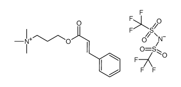 {3-(3-phenylprop-2-enoyloxy)propyl}trimethylammonium bistrifluoromethanesulfonimidate结构式