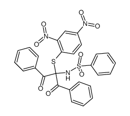 N-(2-((2,4-dinitrophenyl)thio)-1,3-dioxo-1,3-diphenylpropan-2-yl)benzenesulfonamide Structure