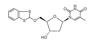 5'-O-(1,3-benzodithiol-2-yl)thymidine Structure