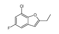 7-chloro-2-ethyl-5-fluoro-1-benzofuran Structure