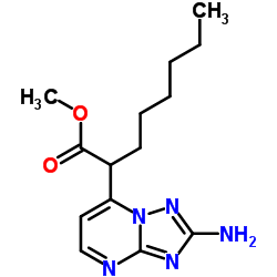 Methyl 2-(2-amino[1,2,4]triazolo[1,5-a]pyrimidin-7-yl)octanoate结构式