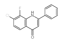 7-氯-8-氟-2-苯基喹啉-4(1h)-星空app结构式