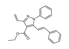 1-Phenyl-5-((E)-styryl)-3-vinyl-1H-pyrazole-4-carboxylic acid ethyl ester Structure