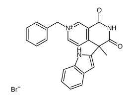 2-benzyl-5-(1H-indol-2-yl)-5-methyl-6,8-dioxo-5,6,7,8-tetrahydro-2,7-naphthyridin-2-ium bromide Structure