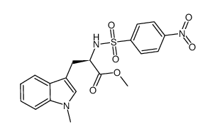 3-(1-methyl-1H-indol-3-yl)-2-(4-nitro-benzenesulfonylamino)-propionic acid methyl ester Structure