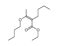 ethyl 2-(1-butoxyethylidene)hexanoate结构式