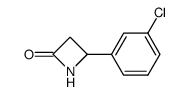 (+/-)-4-(3-chlorophenyl)-2-azetidinone结构式