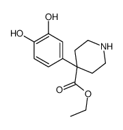 ethyl 4-(3,4-dihydroxyphenyl)piperidine-4-carboxylate结构式