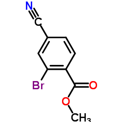 Methyl 2-bromo-4-cyanobenzoate structure