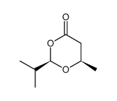 (2R,6R)-2-isopropyl-6-methyl-1,3-dioxan-4-on结构式