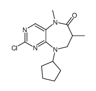 (4R/S)-10-chloro-2-cyclopentyl-4,6-dimethyl-2,6,9,11-tetrazabicyclo[5.4.0]undeca-7,9,11-trien-5-one Structure