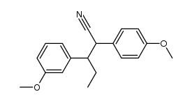 3-(3-methoxy-phenyl)-2-(4-methoxy-phenyl)-valeronitrile结构式