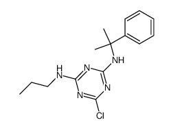 N-n-propyl-N'-(α,α-dimethylbenzyl)-2,4-diamino-6-chloro-s-triazine Structure