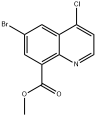 Methyl 6-bromo-4-chloro-8-quinolinecarboxylate结构式