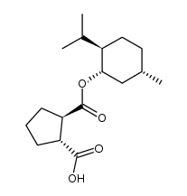 (1R,2R)-cyclopentane-1,2-dicarboxylic acid mono-(+)-menthyl ester Structure