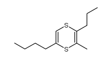 2-methyl-3-propyl-6-butyl-1,4-dithiacyclohexa-2,5-diene Structure