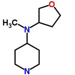 N-甲基-N-(四氢-3-呋喃基)-4-哌啶胺结构式