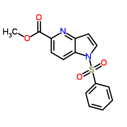 Methyl 1-(phenylsulfonyl)-1H-pyrrolo[3,2-b]pyridine-5-carboxylate Structure