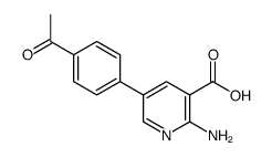 5-(4-acetylphenyl)-2-aminopyridine-3-carboxylic acid Structure