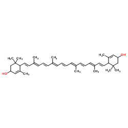 4,4'-Didehydro-6,6'-dihydro-β,β-carotene-3,3'-diol Structure