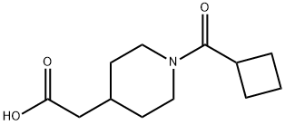 2-(1-Cyclobutanecarbonylpiperidin-4-yl)acetic acid Structure