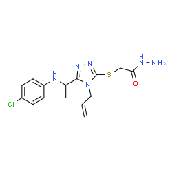 2-[(4-Allyl-5-{1-[(4-chlorophenyl)amino]ethyl}-4H-1,2,4-triazol-3-yl)thio]acetohydrazide structure