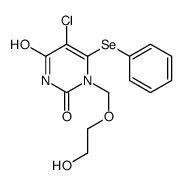 5-chloro-1-(2-hydroxyethoxymethyl)-6-phenylselanylpyrimidine-2,4-dione Structure