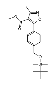 methyl 5-(4-((tert-butyldimethylsilyloxy)methyl)phenyl)-3-methylisoxazole-4-carboxylate Structure