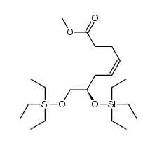 (R,Z)-methyl 7,8-bis((triethylsilyl)oxy)oct-4-enoate Structure