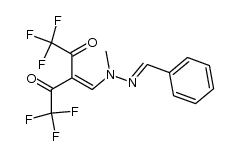 benzaldehyde N-[β,β-bis(trifluoroacetyl)vinyl]methylhydrazone Structure