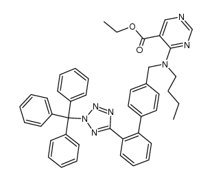 ethyl 4-(butyl((2'-(2-trityl-2H-tetrazol-5-yl)-[1,1'-biphenyl]-4-yl)methyl)amino)pyrimidine-5-carboxylate Structure