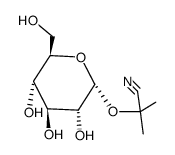 2-(α-D-Glucopyranosyloxy)isobutyronitril, Isolinamarin结构式