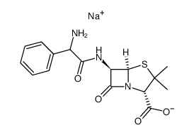 4-Thia-1-azabicyclo[3.2.0]heptane-2-carboxylic acid, 6-(2-amino-2-phenylacetamido)-3,3-dimethyl-7-oxo-, monosodium salt (8CI) picture