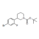 1-Boc-3-(4-bromo-2-fluorophenyl)piperidine Structure