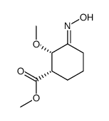 Cyclohexanecarboxylic acid, 3-(hydroxyimino)-2-methoxy-, methyl ester, (1S-cis)- (9CI) Structure