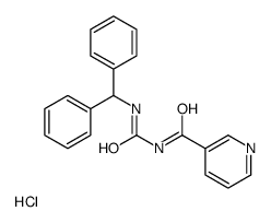 3-Pyridinecarboxamide, N-(((diphenylmethyl)amino)carbonyl)-, monohydro chloride picture