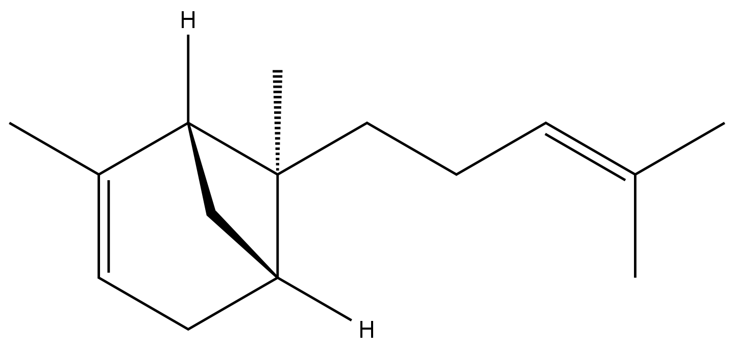 (±)-trans-α-Bergamotene结构式